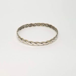 VINTAGE STERLING SILVER 925 ROPE BANGLE